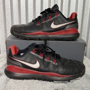 Nike Golf Tiger Woods Men's Size 12 Black Red Golf Shoes Cleats 599416-001
